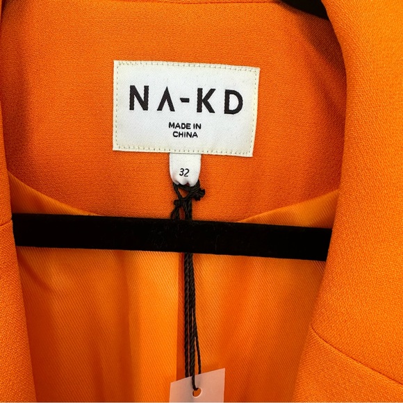 NWT NA-KD ORANGE OVERSIZED BLAZER - Picture 6 of 9